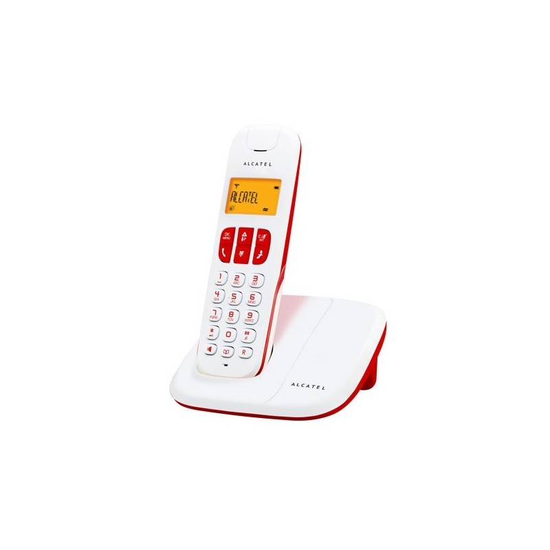 Teléfono inalámbrico - manos libres - color rojo - Alcatel - DELTA180R
